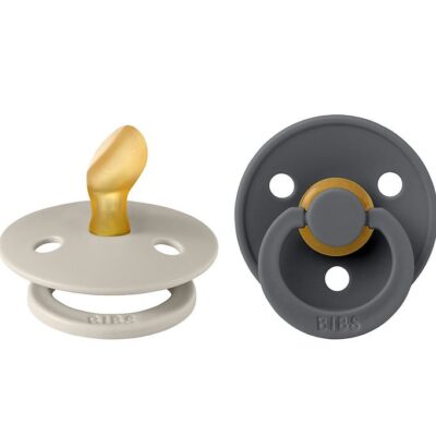 BIBS Colour Sutter - 2-pak - Str. 1 - Anatomisk - Sand/Iron