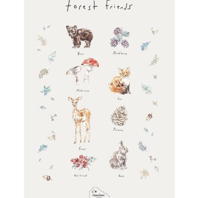 Cam Cam Plakat - Forest Friends