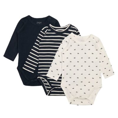 Hust and Claire Body l/æ - Bertram - 3-Pak - Navy/Hvid