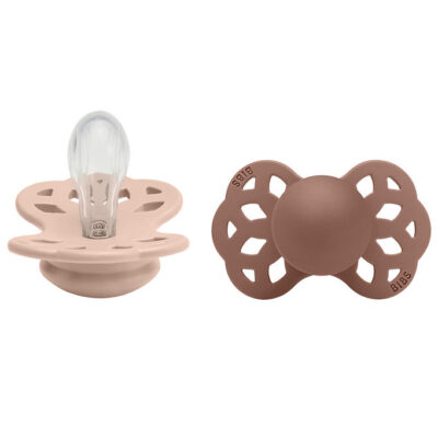 BIBS Infinity Sutter - 2-pak - Str. 1 - Symmetrisk - Blush/Woodc