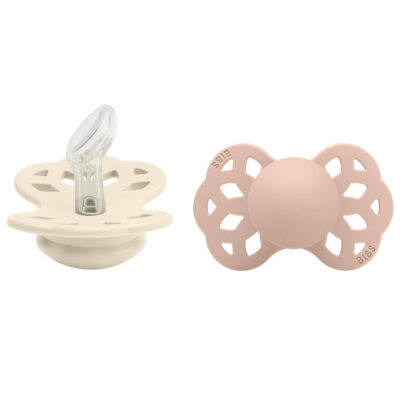BIBS Infinity Sutter - 2-pak - Str. 1 - Anatomisk - Ivory/Blush
