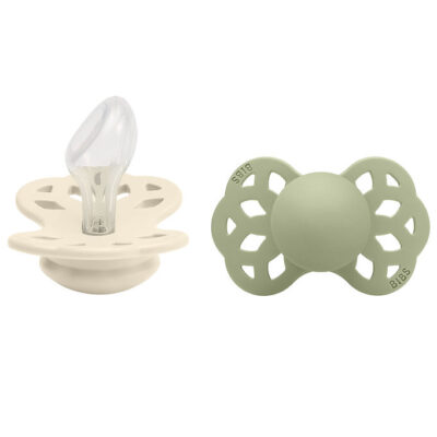 BIBS Infinity Sutter - 2-pak - Str. 2 - Anatomisk - Ivory/Sage