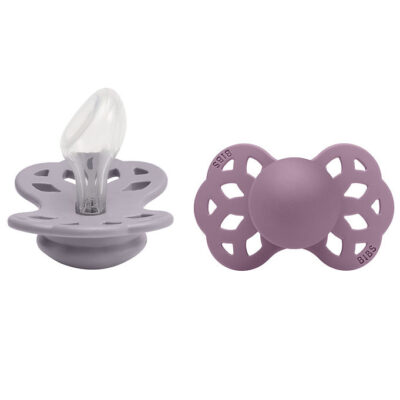 BIBS Infinity Sutter - 2-pak - Str. 2 - Anatomisk - Grey/Mauve