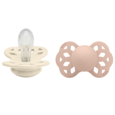 Bibs Infinity Sutter - 2-pak - Str. 1 - Symmetrisk - Ivory/Blush