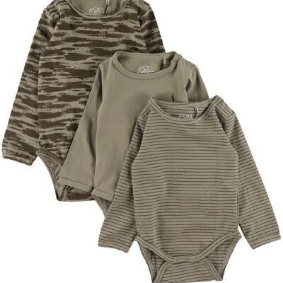 Sofie Schnoor Body l/æ - 3-pak - Dusty Green