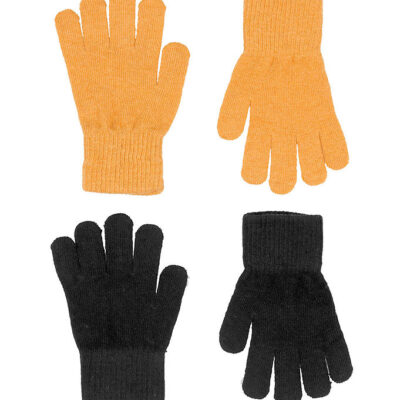 CeLaVi Handsker - Uld/Nylon - 2-pak - Mineral Yellow/Sort