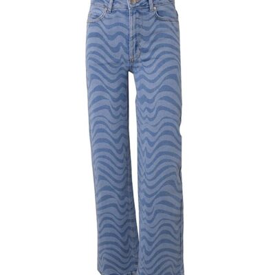 Hound Jeans - Wide w/ Print - Blue Denim