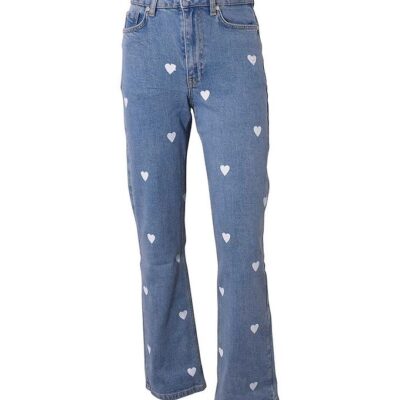 Hound Jeans - Heart Printed Denim - Blå