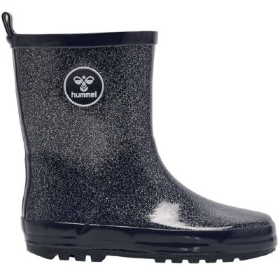 Hummel Gummistøvler - Rubber Boot Glitter Jr - Black Iris
