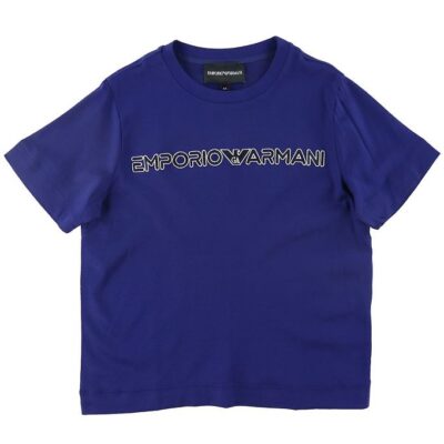 Emporio Armani T-shirt - Blu Faro m. Sort