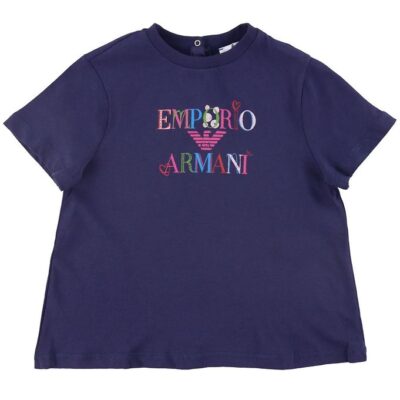 Emporio Armani T-shirt - Blu Mora m. Print