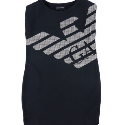 Emporio Armani Sweatkjole - Navy m. Hvid
