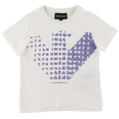 Emporio Armani T-shirt - Hvid m. Lilla