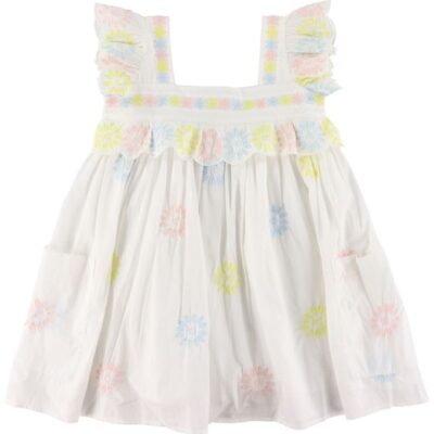 Stella McCartney Kids Kjole - Hvid/Pastel m. Blomster
