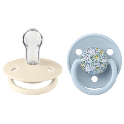 BIBS X Liberty De Lux Sutter - 2-pak - Rund - Eloise/Baby Blue M