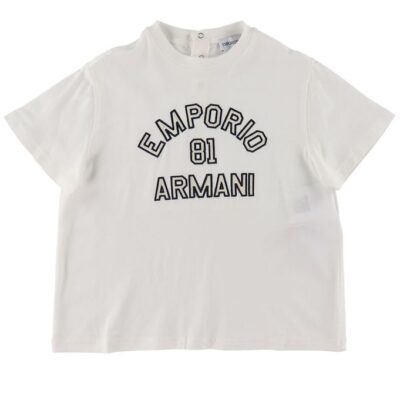Emporio Armani T-shirt - Hvid m. Navy