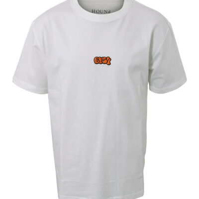 Hound T-shirt - Off White m. Brodering