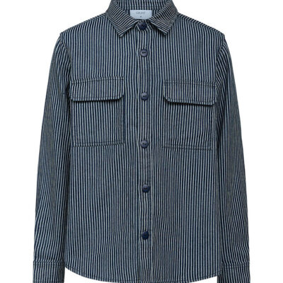 Grunt Skjorte - Dalmin - Navy/Hvidstribet