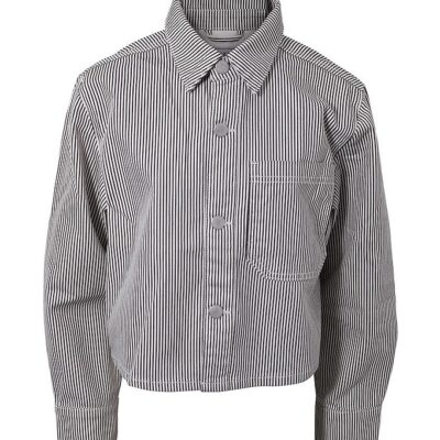 Hound Jakke - Cropped - Stribet - Black/Off White