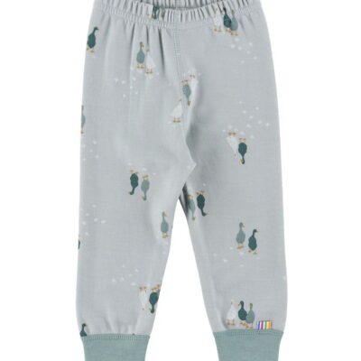 Joha Leggings - Uld/Bomuld - Dusty Grøn m. Gæs