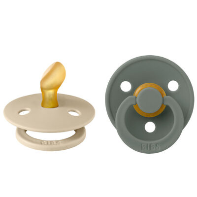 BIBS Colour Sutter - 2-pak - Str. 1 - Anatomisk - Vanilla/Pine
