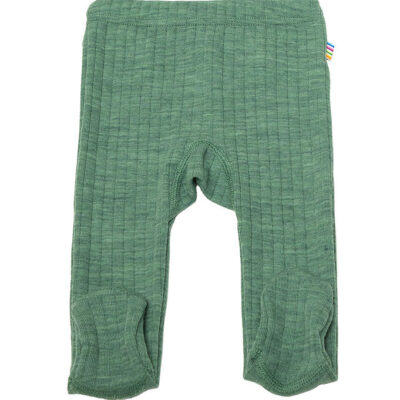 Joha Leggings m. Fødder - Uld - Grøn