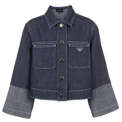 Emporio Armani Denimjakke - Cropped - Blå