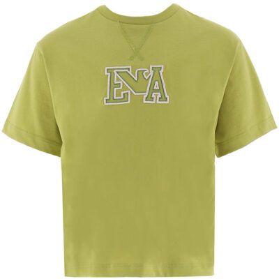 Emporio Armani T-shirt - Limegrøn m. Broderi
