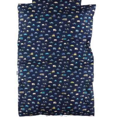 Nørgaard Madsens Sengetøj - Baby - Navy m. Biler