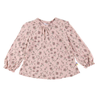 Joha Bluse - Bambus - Støvet Rosa m. Blomster