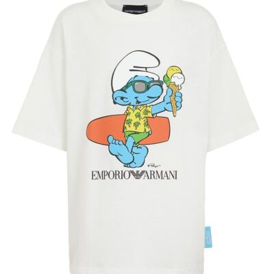Emporio Armani T-shirt - Hvid m. Smølf