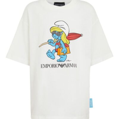 Emporio Armani T-shirt - Hvid m. Smølfine