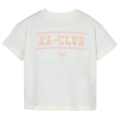 Emporio Armani T-shirt - Hvid m. Rosa