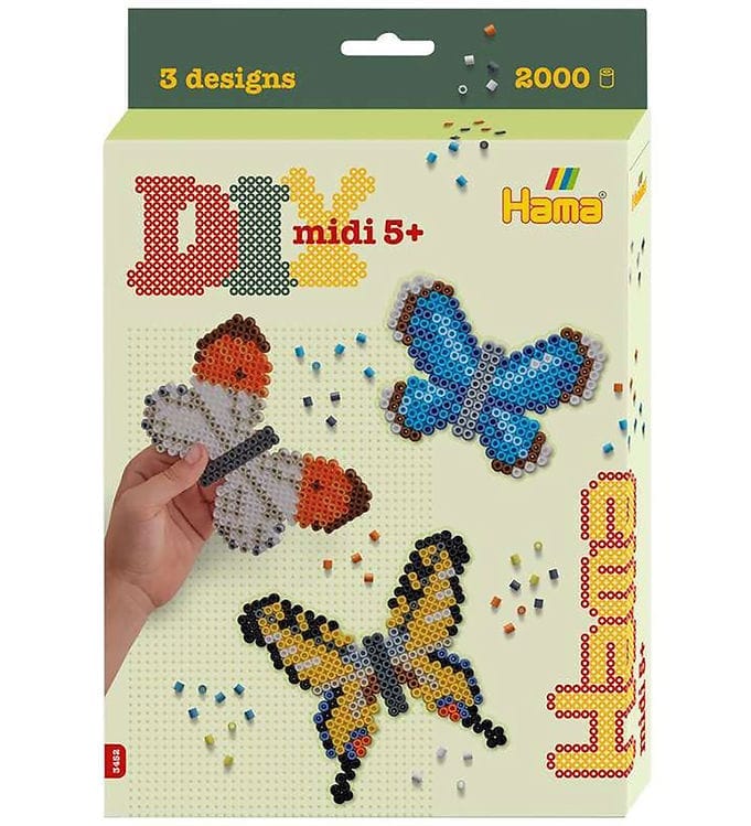 Hama Midi Hanging Box Sommerfugle Perlesæt 2000 Stk.