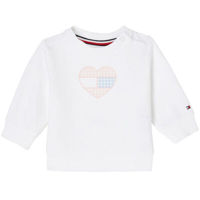 Tommy Hilfiger Sweatshirt - Gingham Flag - Hvid