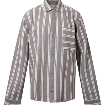 Hound Skjorte - Striped - White/Dusty Green