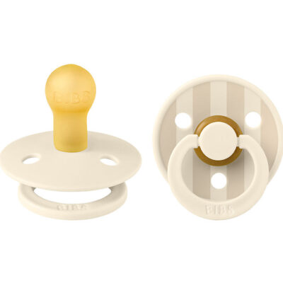 BIBS - Sutter Studio Colour rund 2 Pack - Ivory/Vanilla - Size 1
