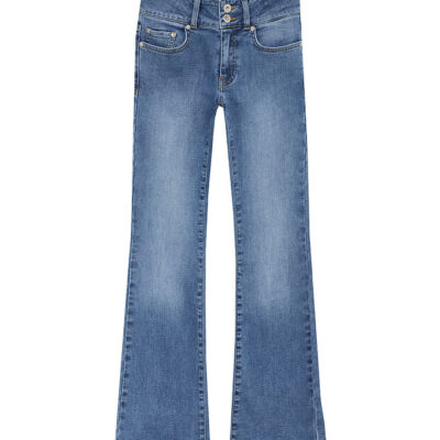 Grunt Bukser - Cancas Low Flare - Blue