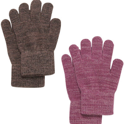 CeLaVi Handsker - Uld/Polyester - 2-pak - Mellow Mauve m. Glimme