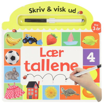 Alvilda Aktivitetsbog - Skriv Og Visk Ud - Lær Tallene - Dansk