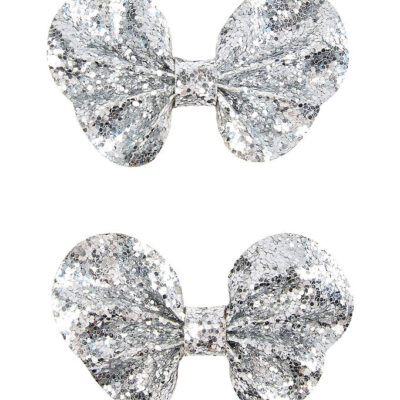 Sofie Schnoor Hårsløjfer - 2-pak - 7x4,5 cm - Silver