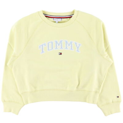 Tommy Hilfiger Sweatshirt - Lemon Zest m. Lyseblå