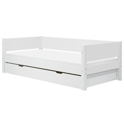 Flexa Enkeltseng m. Udtræksfunktion - 210x101x66,5 cm - Hvid