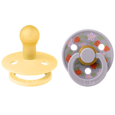 BIBS X Liberty Colour Sutter - 2-pak - Str. 1 - Rund - Plae Butt
