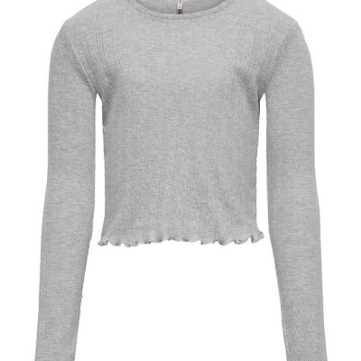 Kids Only Bluse - KogCarlotta - Light Grey Melange