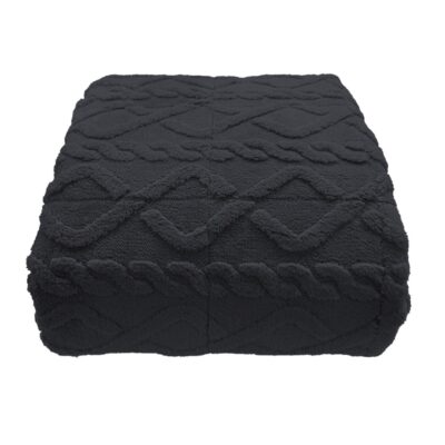 Vægttæppe - 130x170 cm - 3 kg - Blødt og vamset - Mørkegråt tyngdetæppe fra Nordstrand Home