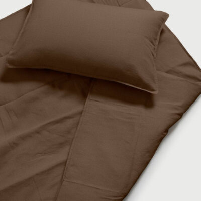 DAWN Hør Bomuld Dynebetræk (140x200) - Chocolate - 100% økologisk bomuld -
