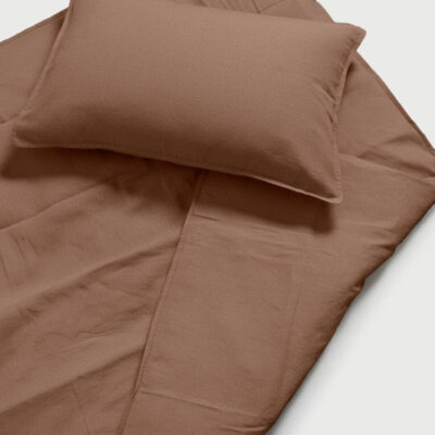 DAWN Hør Bomuld Dynebetræk (140x200) - Mocha Brown - 100% økologisk bomuld -