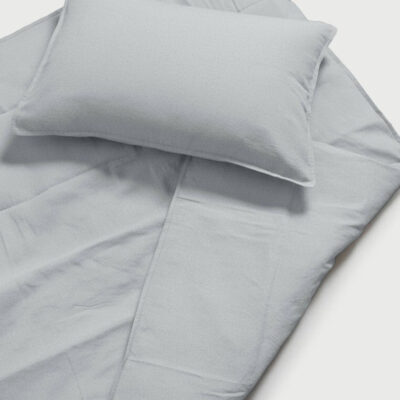 DAWN Hør Bomuld Dynebetræk (140x200) - Pearl Grey - 100% økologisk bomuld -