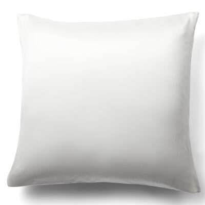 Silke pudebetræk 60x63 cm - 100% morbærsilke - Hvid